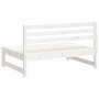 Sofá central de jardín madera maciza de pino blanco 120x80 cm