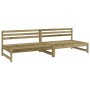 Sofás centrales de jardín 2 uds madera impregnada pino 120x80cm