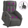 Silla de masaje reclinable de pie de tela gris oscuro