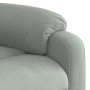 Sillón reclinable eléctrico de terciopelo gris claro