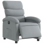 Sillón reclinable eléctrico tela gris claro