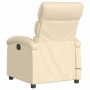 Sillón reclinable de masaje eléctrico tela color crema