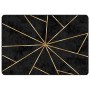 Alfombra lavable antideslizante negro y dorado 160x230 cm
