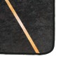 Alfombra lavable antideslizante negro y dorado 160x230 cm