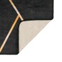 Alfombra lavable antideslizante negro y dorado 160x230 cm