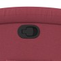Sillón reclinable elevable tela rojo tinto