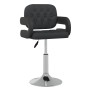 Sillas de comedor giratorias 2 unidades cuero sintético negro