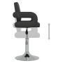 Sillas de comedor giratorias 2 unidades cuero sintético negro