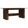 Mesa de comedor madera de ingeniería roble ahumado 180x90x76 cm