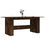 Mesa de comedor madera de ingeniería roble ahumado 180x90x76 cm