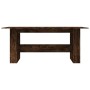 Mesa de comedor madera de ingeniería roble ahumado 180x90x76 cm