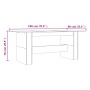 Mesa de comedor madera de ingeniería roble ahumado 180x90x76 cm