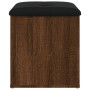 Banco con almacenaje madera ingeniería roble marrón 42x42x45 cm