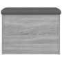 Banco con almacenaje madera ingeniería gris Sonoma 62x42x45 cm