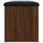 Banco con almacenaje madera ingeniería roble marrón 82x42x45 cm