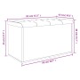 Banco con almacenaje madera ingeniería roble marrón 82x42x45 cm
