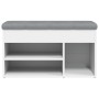 Banco zapatero madera de ingeniería blanco 82x32x45,5 cm