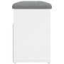 Banco zapatero madera de ingeniería blanco 82x32x45,5 cm