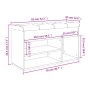 Banco zapatero madera de ingeniería blanco 82x32x45,5 cm