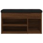 Banco zapatero madera de ingeniería marrón roble 82x32x45,5 cm