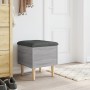 Banco con almacenaje madera ingeniería gris Sonoma 42x42x46 cm