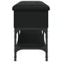 Banco zapatero madera de ingeniería negro 102x32x45 cm