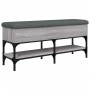 Banco zapatero madera de ingeniería gris Sonoma 102x32x45 cm