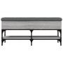 Banco zapatero madera de ingeniería gris Sonoma 102x32x45 cm