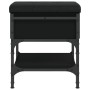 Banco zapatero madera de ingeniería negro 42x42x45 cm