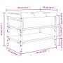 Banco zapatero madera de ingeniería roble ahumado 62x42x45 cm