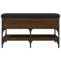 Banco zapatero madera de ingeniería marrón roble 82x42x45 cm
