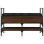 Banco zapatero madera de ingeniería marrón roble 85,5x42x57,5cm