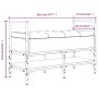 Banco zapatero madera ingeniería roble ahumado 85,5x42x57,5 cm