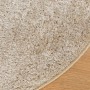 Alfombra pelo largo aspecto brillante ISTAN beige Ø 160 cm