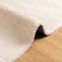 Alfombra de pelo corto suave lavable HUARTE beige 200x200 cm
