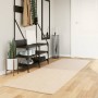 Alfombra de pelo corto suave lavable HUARTE beige 80x250 cm