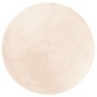 Alfombra de pelo corto suave lavable HUARTE beige Ø 100 cm