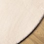 Alfombra de pelo corto suave lavable HUARTE beige Ø 100 cm