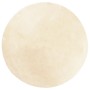 Alfombra de pelo corto suave lavable HUARTE crema Ø 160 cm