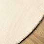 Alfombra de pelo corto suave lavable HUARTE crema Ø 160 cm