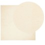Alfombra de pelo corto suave lavable HUARTE crema 120x120 cm