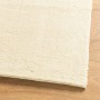 Alfombra de pelo corto suave lavable HUARTE crema 120x120 cm