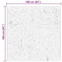 Alfombra de pelo corto suave lavable HUARTE crema 160x160 cm