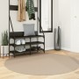 Alfombra de pelo corto suave lavable HUARTE arena Ø 160 cm