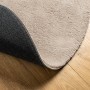 Alfombra de pelo corto suave lavable HUARTE arena Ø 160 cm