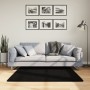 Alfombra de pelo corto suave lavable HUARTE negro 120x120 cm