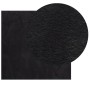 Alfombra de pelo corto suave lavable HUARTE negro 120x120 cm