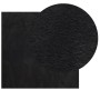 Alfombra de pelo corto suave lavable HUARTE negro 200x200 cm