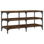 Banco zapatero madera ingeniería roble ahumado 100x38,5x49 cm
