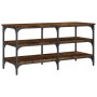 Banco zapatero madera ingeniería roble ahumado 100x38,5x49 cm